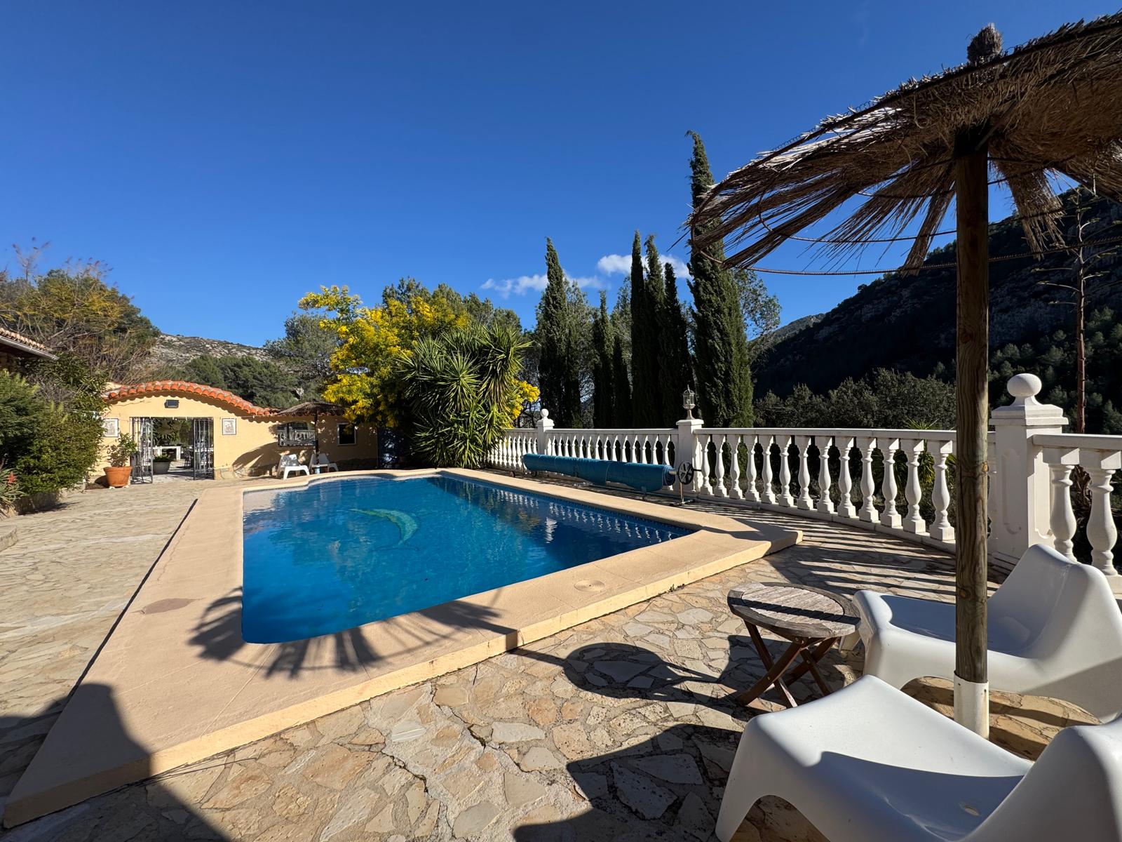 Five Bedroom Villa with Two Houses in Castell de Castells, Pool